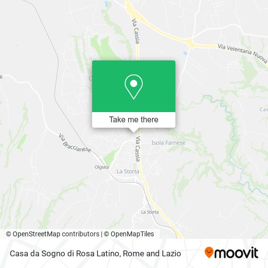 Casa da Sogno di Rosa Latino map