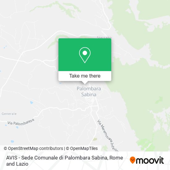 AVIS - Sede Comunale di Palombara Sabina map