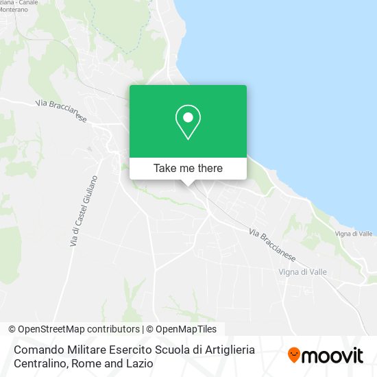Comando Militare Esercito Scuola di Artiglieria Centralino map