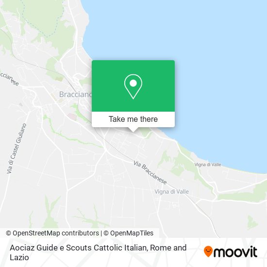 Aociaz Guide e Scouts Cattolic Italian map