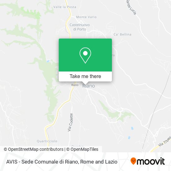 AVIS - Sede Comunale di Riano map
