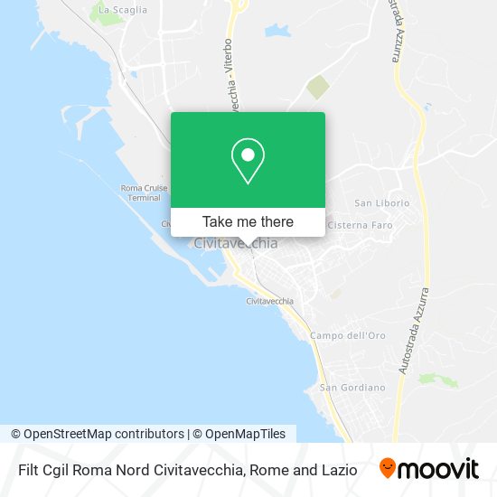 Filt Cgil Roma Nord Civitavecchia map