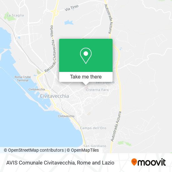 AVIS Comunale Civitavecchia map