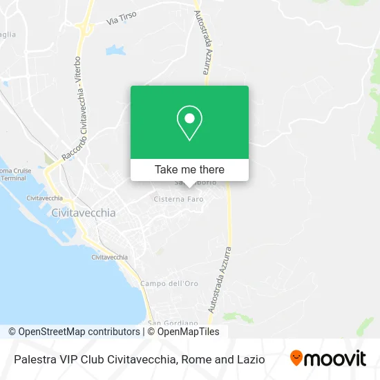 Palestra VIP Club Civitavecchia map