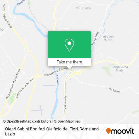 Oleari Sabini Bonifazi Oleificio dei Fiori map