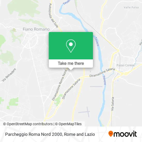 Roma Nord 2000 Parking map