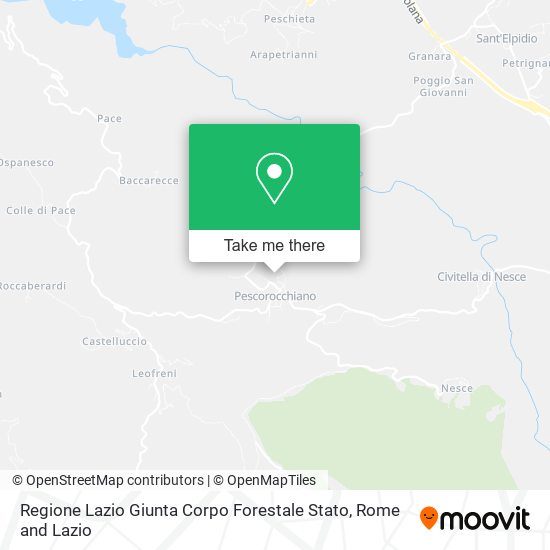 Regione Lazio Giunta Corpo Forestale Stato map