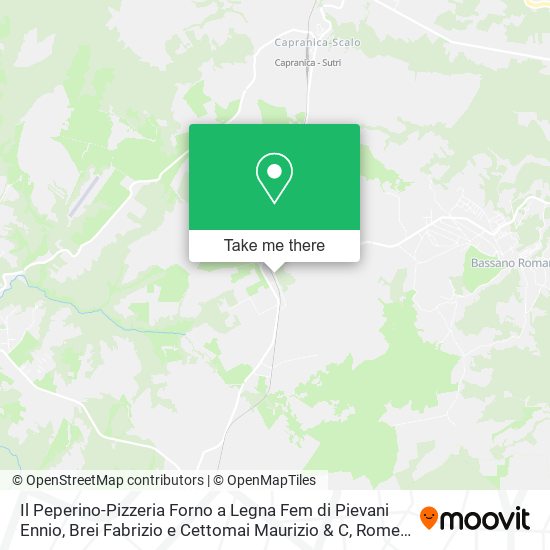 Il Peperino-Pizzeria Forno a Legna Fem di Pievani Ennio, Brei Fabrizio e Cettomai Maurizio & C map