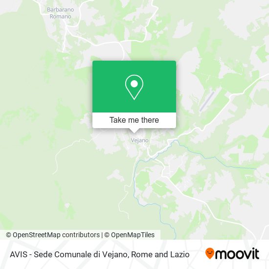 AVIS - Sede Comunale di Vejano map