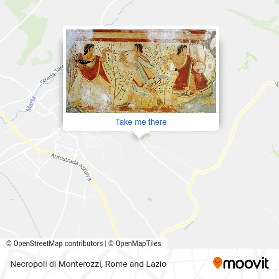 Monterozzi Necropolis map
