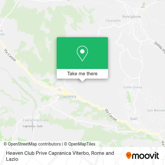 Heaven Club Prive Capranica Viterbo map