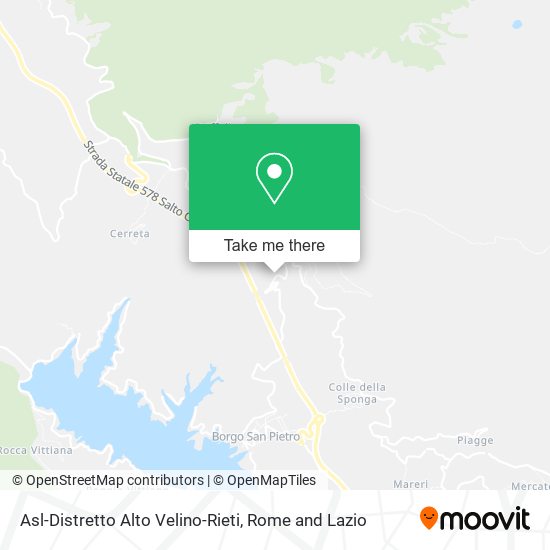 Asl-Distretto Alto Velino-Rieti map