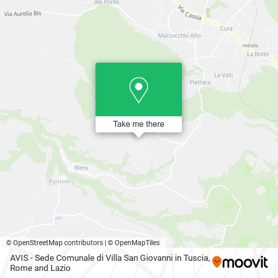 AVIS - Sede Comunale di Villa San Giovanni in Tuscia map