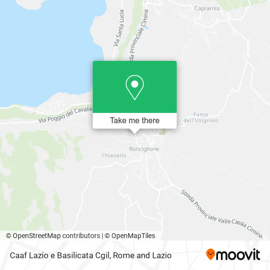 Lazio and Basilicata CGIL Union map