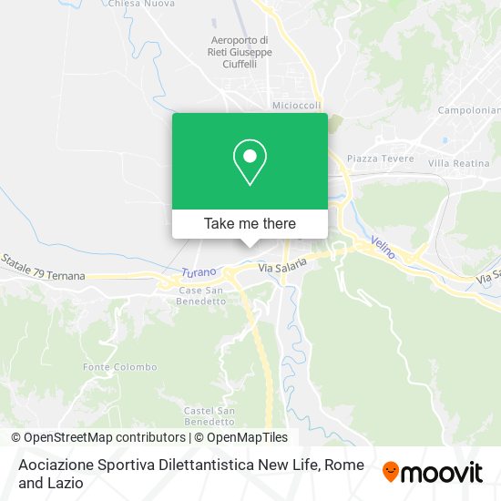 Aociazione Sportiva Dilettantistica New Life map