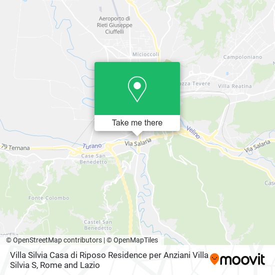 Villa Silvia Casa di Riposo Residence per Anziani Villa Silvia S map