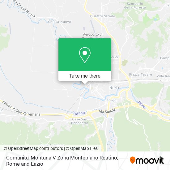 Comunita' Montana V Zona Montepiano Reatino map