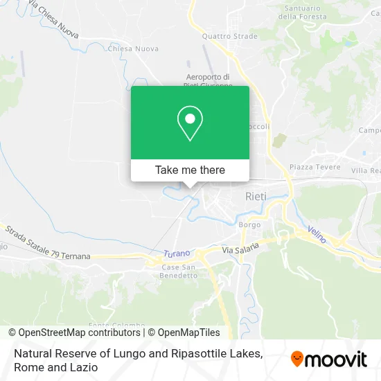 Natural Reserve of Lungo and Ripasottile Lakes map