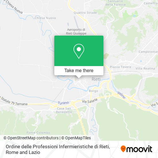 Ordine delle Professioni Infermieristiche di Rieti map