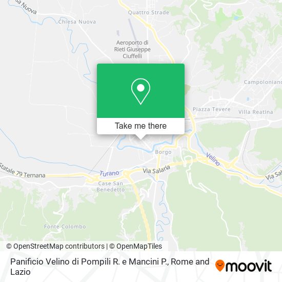 Panificio Velino di Pompili R. e Mancini P. map