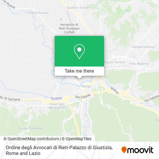 Ordine degli Avvocati di Rieti-Palazzo di Giustizia map