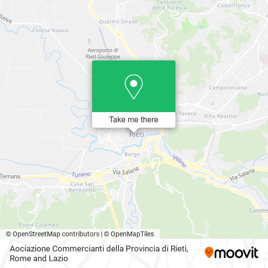 Aociazione Commercianti della Provincia di Rieti map