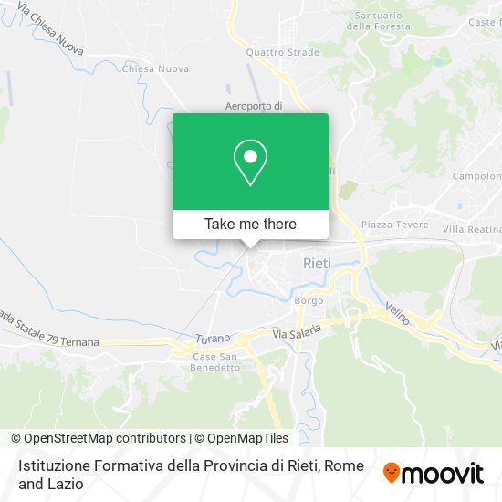 Istituzione Formativa della Provincia di Rieti map