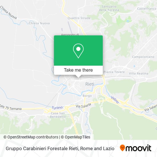 Gruppo Carabinieri Forestale Rieti map