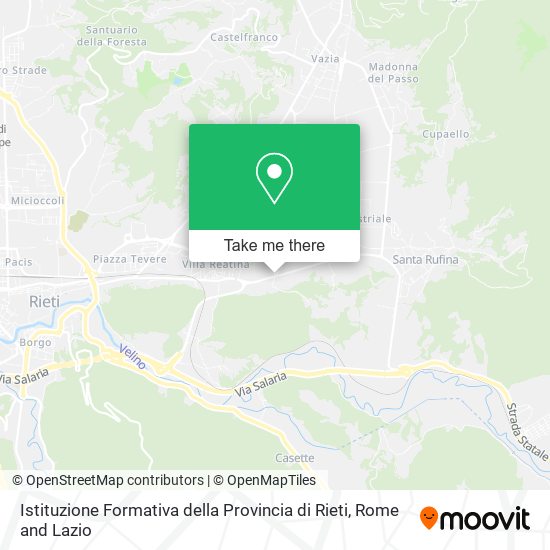 Istituzione Formativa della Provincia di Rieti map