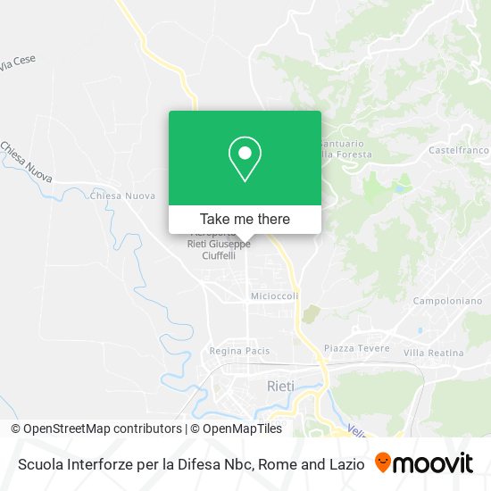 Scuola Interforze per la Difesa Nbc map