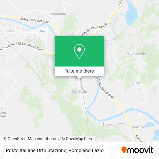 Italian Post Office Orte Station map