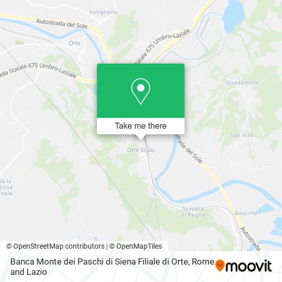 Banca Monte dei Paschi di Siena Filiale di Orte map