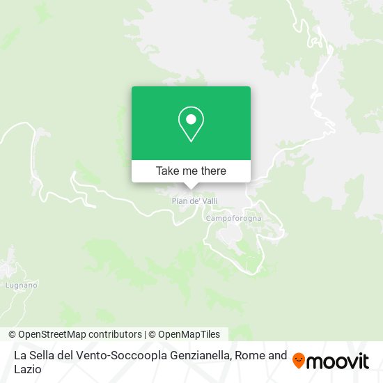 La Sella del Vento-Soccoopla Genzianella map