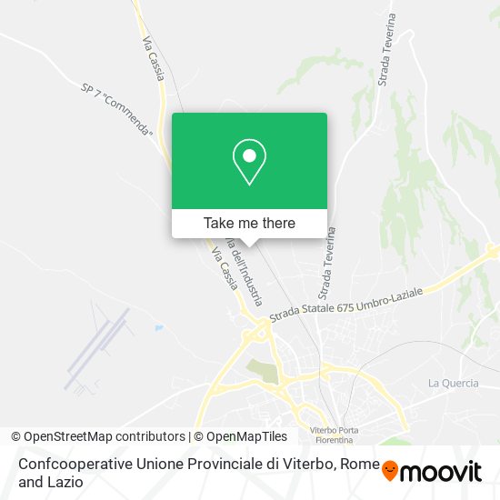 Confcooperative Unione Provinciale di Viterbo map