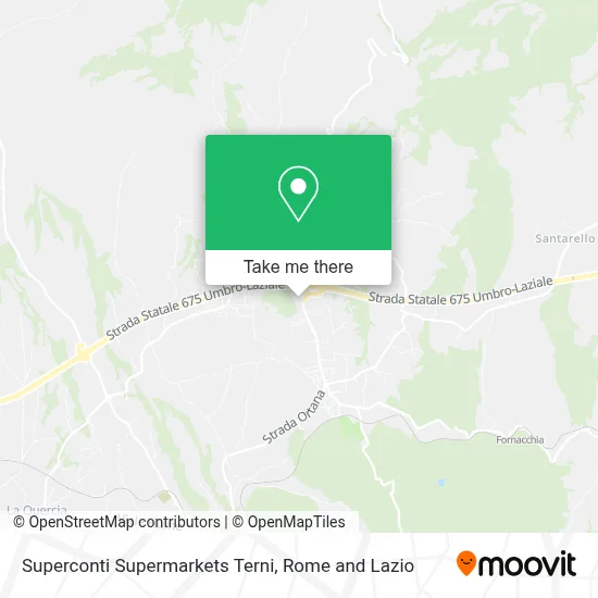 Superconti Supermarkets Terni map