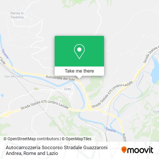 Autocarrozzeria Soccorso Stradale Guazzaroni Andrea map