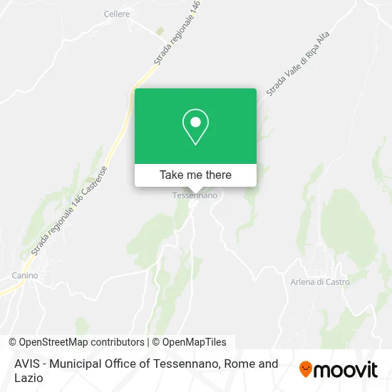 AVIS - Municipal Office of Tessennano map