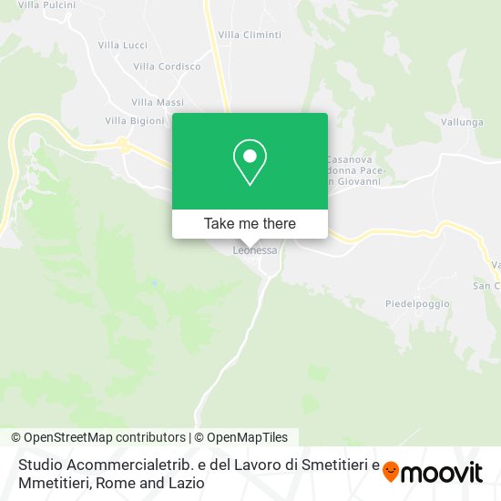 Studio Acommercialetrib. e del Lavoro di Smetitieri e Mmetitieri map