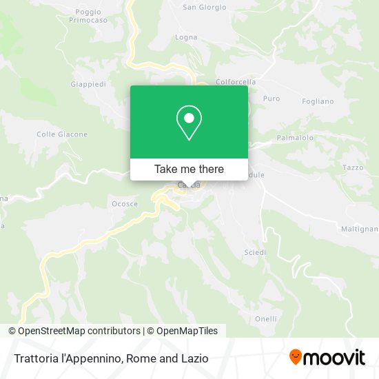 Trattoria l'Appennino map