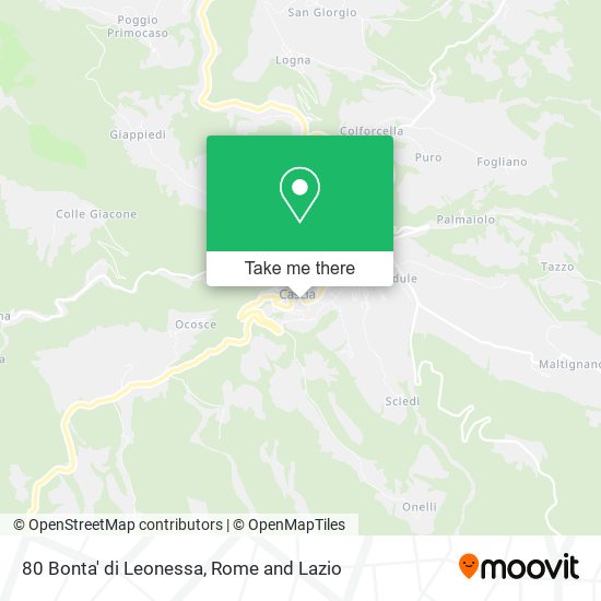 80 Bonta' di Leonessa map