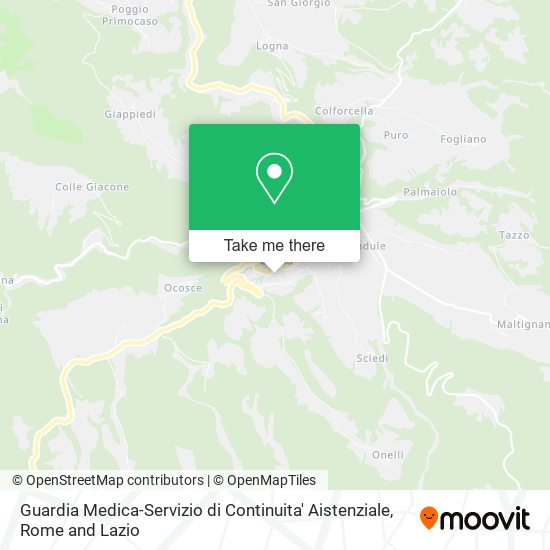Guardia Medica-Servizio di Continuita' Aistenziale map