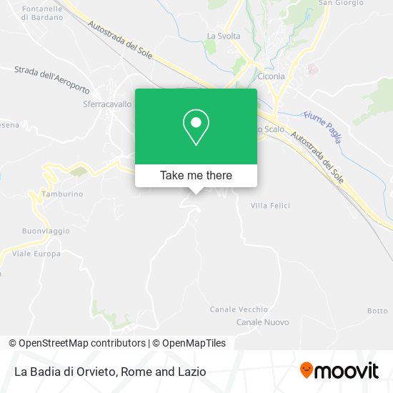 La Badia di Orvieto map