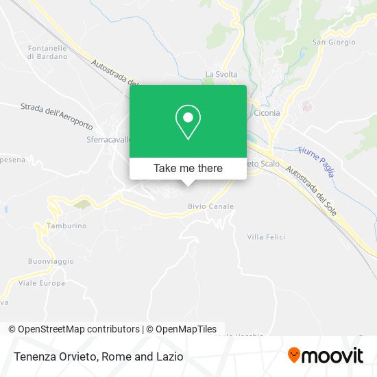 Tenenza Orvieto map
