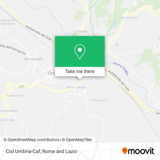 Cisl Umbria-Caf map