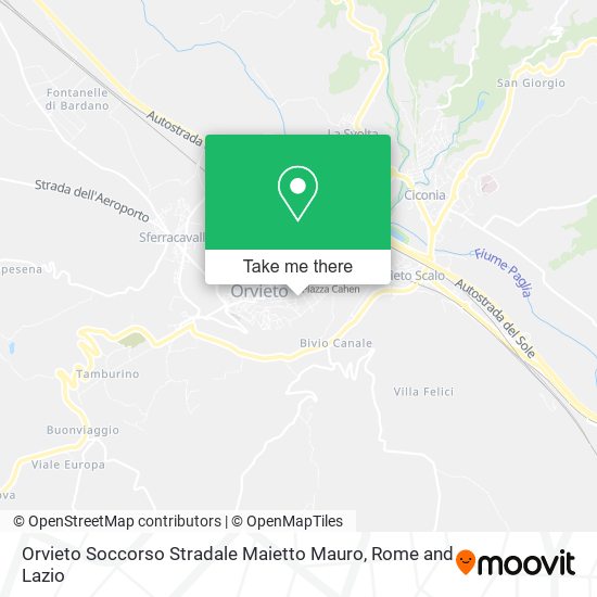 Orvieto Soccorso Stradale Maietto Mauro map