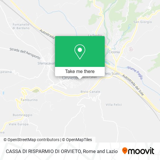 CASSA DI RISPARMIO DI ORVIETO map