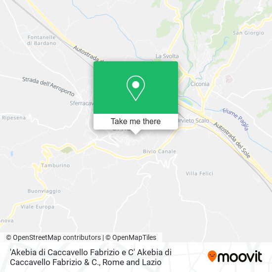 'Akebia di Caccavello Fabrizio e C' Akebia di Caccavello Fabrizio & C. map