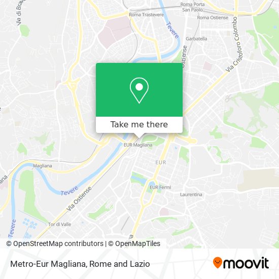 Metro-Eur Magliana map