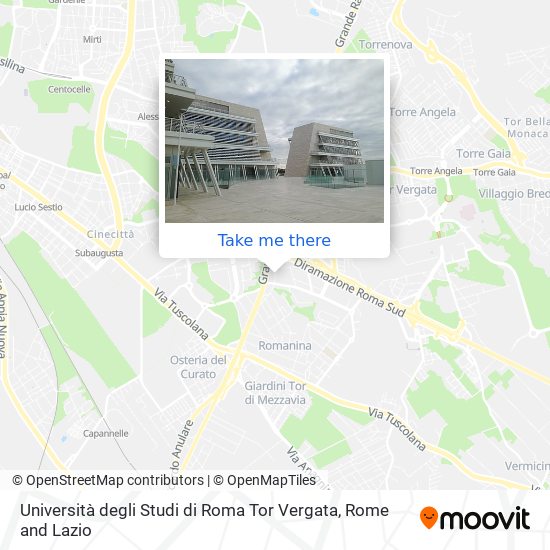 Università degli Studi di Roma Tor Vergata map