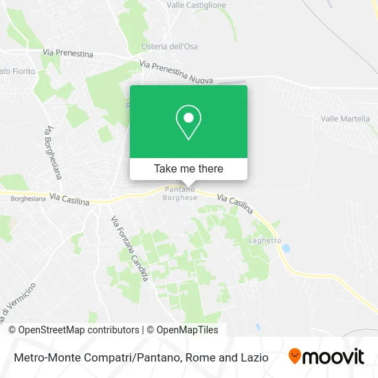Metro-Monte Compatri/Pantano map